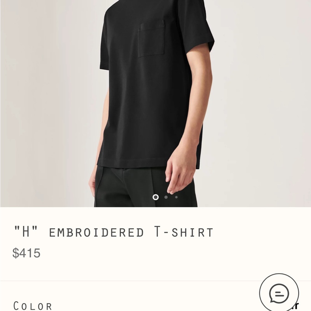 "H" embroidered T-shirt